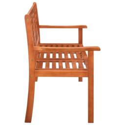 Berkfield Home 3-Seater Garden Bench 150 cm Solid Eucalyptus Wood in Brown - thumbnail 4