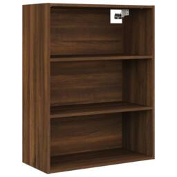 Berkfield Home Hanging Wall Cabinet Brown Oak 69.5x32.5x90 cm - thumbnail 1