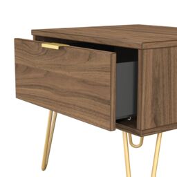 Ready Assembled 2 U Fuji 1 Drawer Bedside (Ready Assembled) in Walnut - thumbnail 6