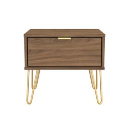 Ready Assembled 2 U Fuji 1 Drawer Bedside (Ready Assembled) in Walnut - thumbnail 2