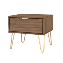 Ready Assembled 2 U Fuji 1 Drawer Bedside (Ready Assembled) in Walnut - thumbnail 4