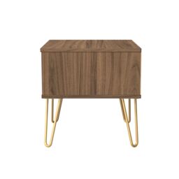 Ready Assembled 2 U Fuji 1 Drawer Bedside (Ready Assembled) in Walnut - thumbnail 3
