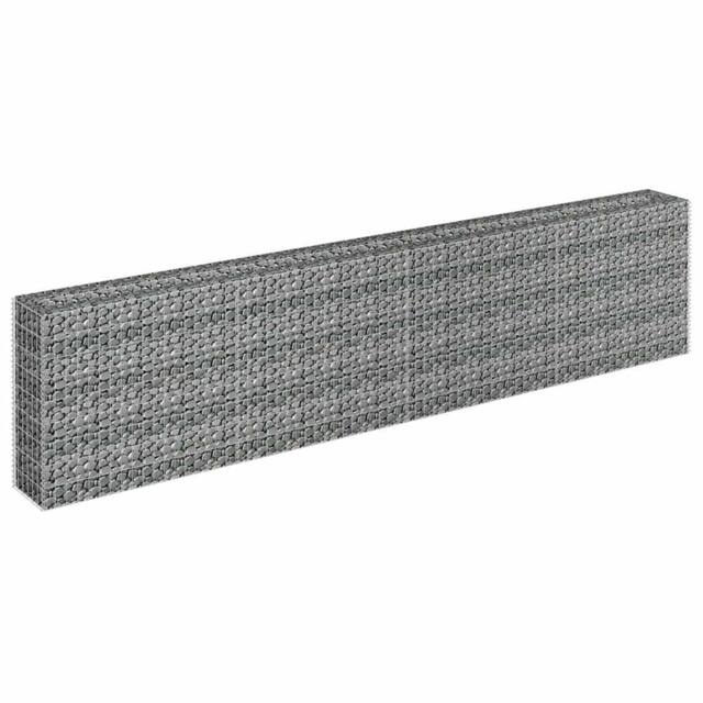 Berkfield Home Durable Gabion Raised Bed Galvanised Steel 360x30x90 cm in Silver - Size: 360 x 30 x 90 cm
