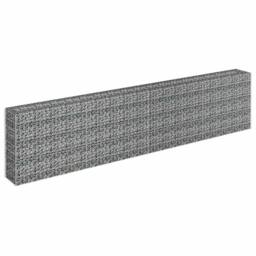 Berkfield Home Durable Gabion Raised Bed Galvanised Steel 360x30x90 cm in Silver - Size: 360 x 30 x 90 cm - thumbnail 1