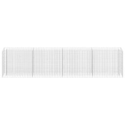 Berkfield Home Durable Gabion Raised Bed Galvanised Steel 360x30x90 cm in Silver - Size: 360 x 30 x 90 cm - thumbnail 4