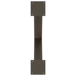 Berkfield Home Modern Dining Table Legs X-Shaped 2 pcs Natural Steel 70x(72-73) in Brown - thumbnail 7