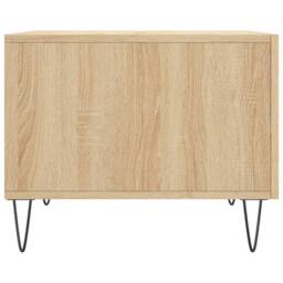 Berkfield Home Decorative Coffee Table Sonoma Oak 50x50x40 cm Engineered Wood in Light Oak - Size: 50 x 50 x 40 cm - thumbnail 7