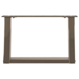 Berkfield Home Coffee Table Legs U-Shaped 2 pcs Natural Steel 50x(30-31) cm Steel in Brown - thumbnail 5