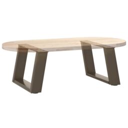 Berkfield Home Coffee Table Legs U-Shaped 2 pcs Natural Steel 50x(30-31) cm Steel in Brown - thumbnail 8