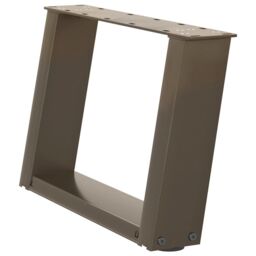 Berkfield Home Coffee Table Legs U-Shaped 2 pcs Natural Steel 50x(30-31) cm Steel in Brown - thumbnail 4