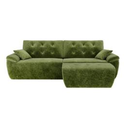 Dprodo 275CM Chenille 4 Seater Sofa, L Shaped Deep Modular Sectional Couches in Green - Size: 3 Pack - thumbnail 9