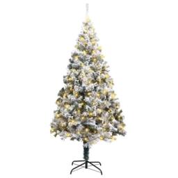 Berkfield Home Green Artificial Christmas Tree with 300 LEDs with Stand Green 180 cm - thumbnail 3