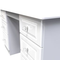 Ready Assembled 2 U Stratford 6 Drawer Kneehole Desk (Ready Assembled) in White - thumbnail 4