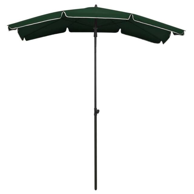 Berkfield Home Garden Parasol with Pole 200x130 cm Green - image 1