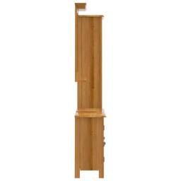 Berkfield Home 3 Piece Bathroom Furniture Set Solid Wood Pine in Brown - thumbnail 6