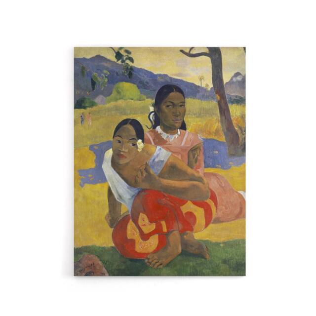 "Artery8 When Will You Marry Tahiti Women Paul Gauguin Canvas Wall Art Print - Size: W12"" x H16""" - image 1