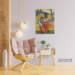 "Artery8 When Will You Marry Tahiti Women Paul Gauguin Canvas Wall Art Print - Size: W12"" x H16""" - thumbnail 3