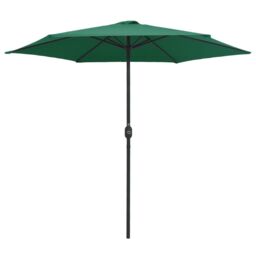 Berkfield Home Outdoor Parasol with Aluminium Pole 270x246 cm Green - thumbnail 2