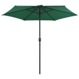 Berkfield Home Outdoor Parasol with Aluminium Pole 270x246 cm Green - thumbnail 3