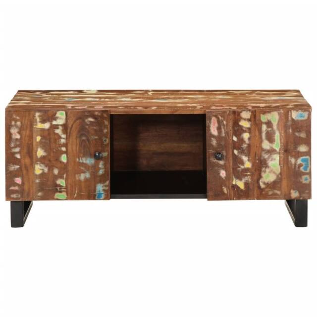 Berkfield Home Decorative Coffee Table 100x54x40 cm Solid Wood Reclaimed&Enginee in Brown - Size: 100 x 54 x 40 cm - image 1