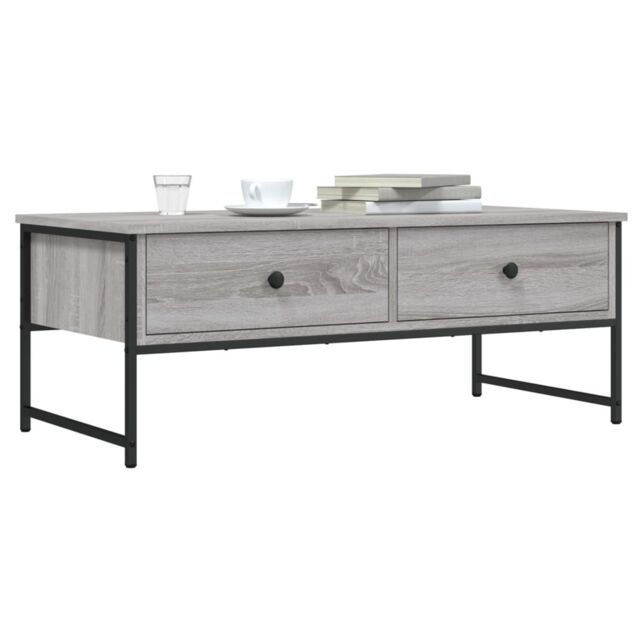Berkfield Home Coffee Table Grey Sonoma 101x49x39.5 cm Engineered Wood - image 1