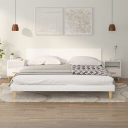 Berkfield Home Bedside Cabinets 2 pcs White 40x35x47 cm - Size: 40 x 35 x 47 cm - thumbnail 1
