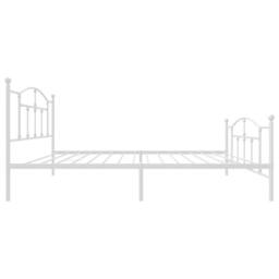 Berkfield Home Metal Bed Frame with Headboard & Footboard White 100x200 cm - thumbnail 7