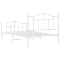 Berkfield Home Metal Bed Frame with Headboard & Footboard White 100x200 cm - thumbnail 8