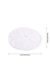 Living and Home D122cm Snow White Plush Christmas Tree Skirt for Holiday Decoration - thumbnail 7