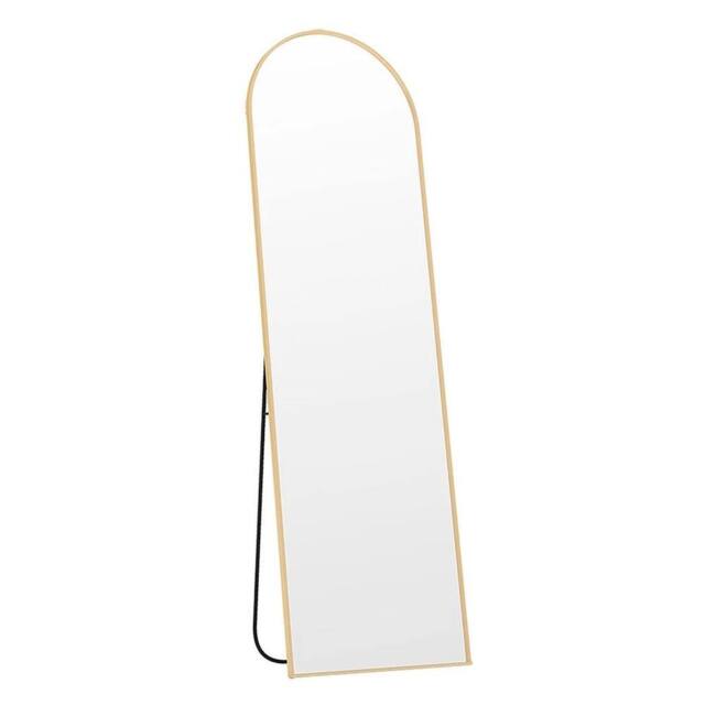 VOGREX 165cm Arched Full Length Floor Mirror Golden Free Standing Frame in Gold - image 1