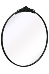 "MirrorOutlet Black Metal Framed Round Decorative Wall Mirror 39"" X 39"" (100x100CM) - Size: 1 Pack" - thumbnail 4
