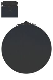 "MirrorOutlet Black Metal Framed Round Decorative Wall Mirror 39"" X 39"" (100x100CM) - Size: 1 Pack" - thumbnail 5