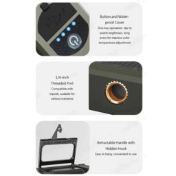 Obasyhig Outdoor Solar Emergency Light with Strong Magnetic Attachment in Green - thumbnail 4