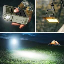 Obasyhig Outdoor Solar Emergency Light with Strong Magnetic Attachment in Green - thumbnail 3