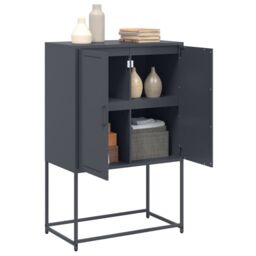 Berkfield Home Highboard Anthracite 68.5x38.5x107 cm Steel - thumbnail 5
