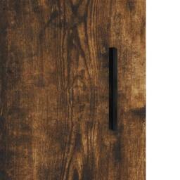 Berkfield Home Highboard Smoked Oak 69.5x34x180 cm Engineered Wood in Brown - thumbnail 9
