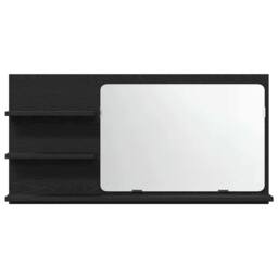 Berkfield Home Bathroom Mirror Cabinet Black Oak 90x11x45 cm Engineered Wood - Size: 90 x 11 x 45 cm - thumbnail 5