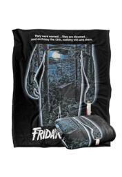 Warner Brothers Friday The 13Th Logo Silky Touch Super Soft Throw Blanket 152x127cm in White - Size: 152x127 cm - thumbnail 2