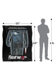Warner Brothers Friday The 13Th Logo Silky Touch Super Soft Throw Blanket 152x127cm in White - Size: 152x127 cm - thumbnail 3