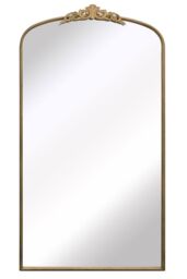 "MirrorOutlet Gold Metal Framed Arched Wall Mirror 68"" X 38"" (174CM X 96CM) - Size: 1 Pack" - thumbnail 3
