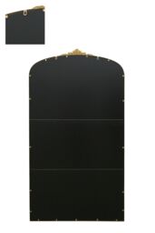 "MirrorOutlet Gold Metal Framed Arched Wall Mirror 68"" X 38"" (174CM X 96CM) - Size: 1 Pack" - thumbnail 5