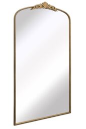 "MirrorOutlet Gold Metal Framed Arched Wall Mirror 68"" X 38"" (174CM X 96CM) - Size: 1 Pack" - thumbnail 4