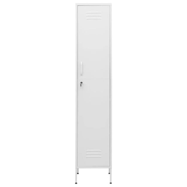Berkfield Home Locker Cabinet White 35x46x180 cm Steel - Size: 35 x 46 x 180 cm - image 1