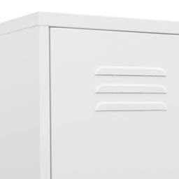 Berkfield Home Locker Cabinet White 35x46x180 cm Steel - Size: 35 x 46 x 180 cm - thumbnail 7