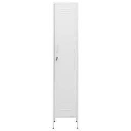 Berkfield Home Locker Cabinet White 35x46x180 cm Steel - Size: 35 x 46 x 180 cm - thumbnail 1