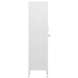 Berkfield Home Locker Cabinet White 35x46x180 cm Steel - Size: 35 x 46 x 180 cm - thumbnail 4