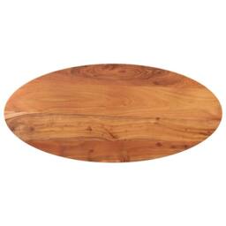 Berkfield Home Table Top 110x50x2.5 cm Oval Solid Wood Acacia in Brown - thumbnail 1