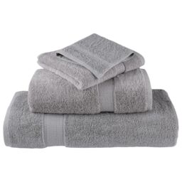 Berkfield Home Premium Shower Towels SOLUND 2pcs Grey 70x140cm 600gsm - thumbnail 4