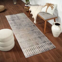 Livabliss Roma-Modern Grey Off-White Charcoal Living Dining Bedroom Rug in Dark Grey - Size: 200 cm x 275 cm - thumbnail 7