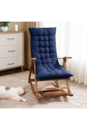 H&O Direct Indoor Outdoor Chair Cushion Thicken Bench Rocking Cushions in Dark Blue - thumbnail 1